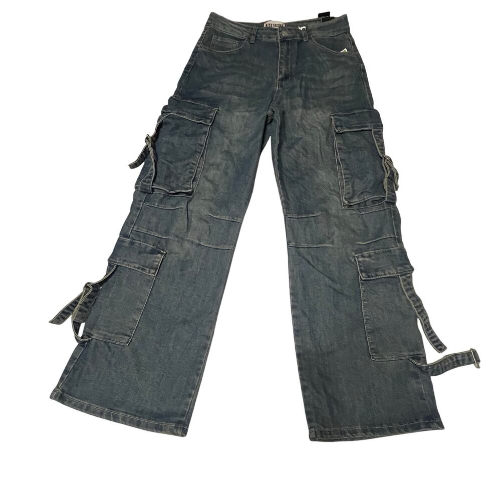 Love SoHo Denim Cargo Wide leg Jeans Sz 11 - Picture 4 of 9
